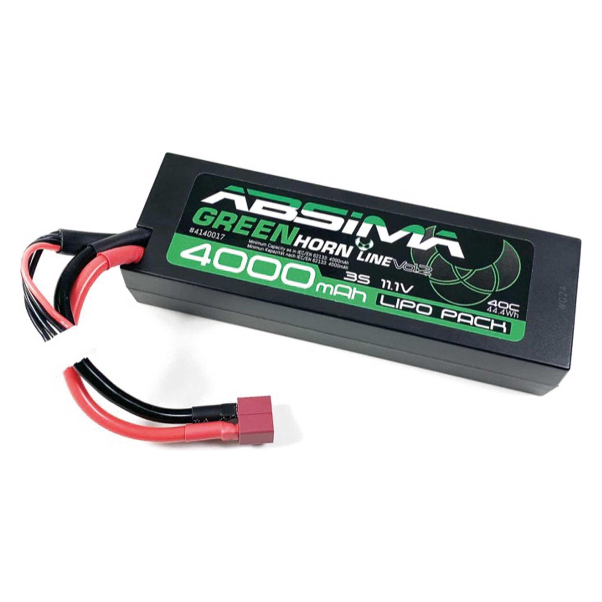 Absima Greenhorn Vol.2 LOW PROFILE LiPo 11.1V 40C 4000mah HardCase (T-Plug) (4000 mAh, 11.10 V) (4140017)