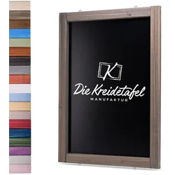 Die Kreidetafel Manufaktur Kreidetafel mit Holzrahmen / Landhausgrau 50x70cm