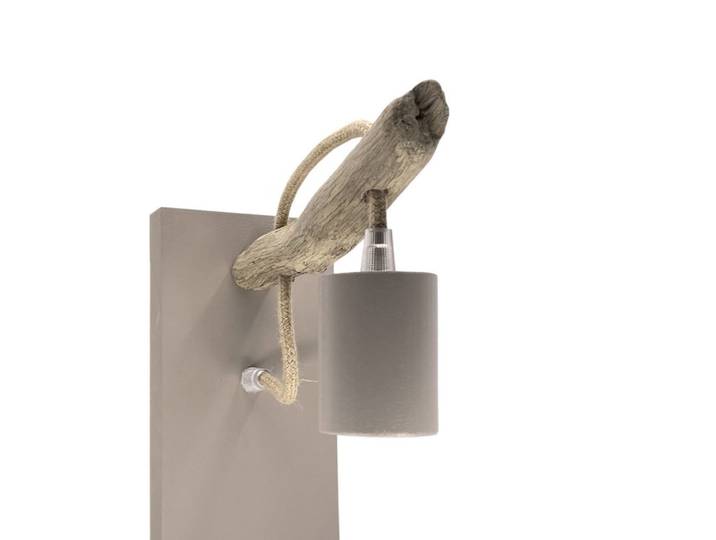 Applique murale en bois recyclé taupe