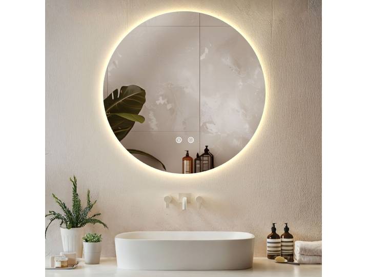 LED-Badezimmerspiegel Aurora, dimmbar, mit 3 Lichtfarben - 70 cm