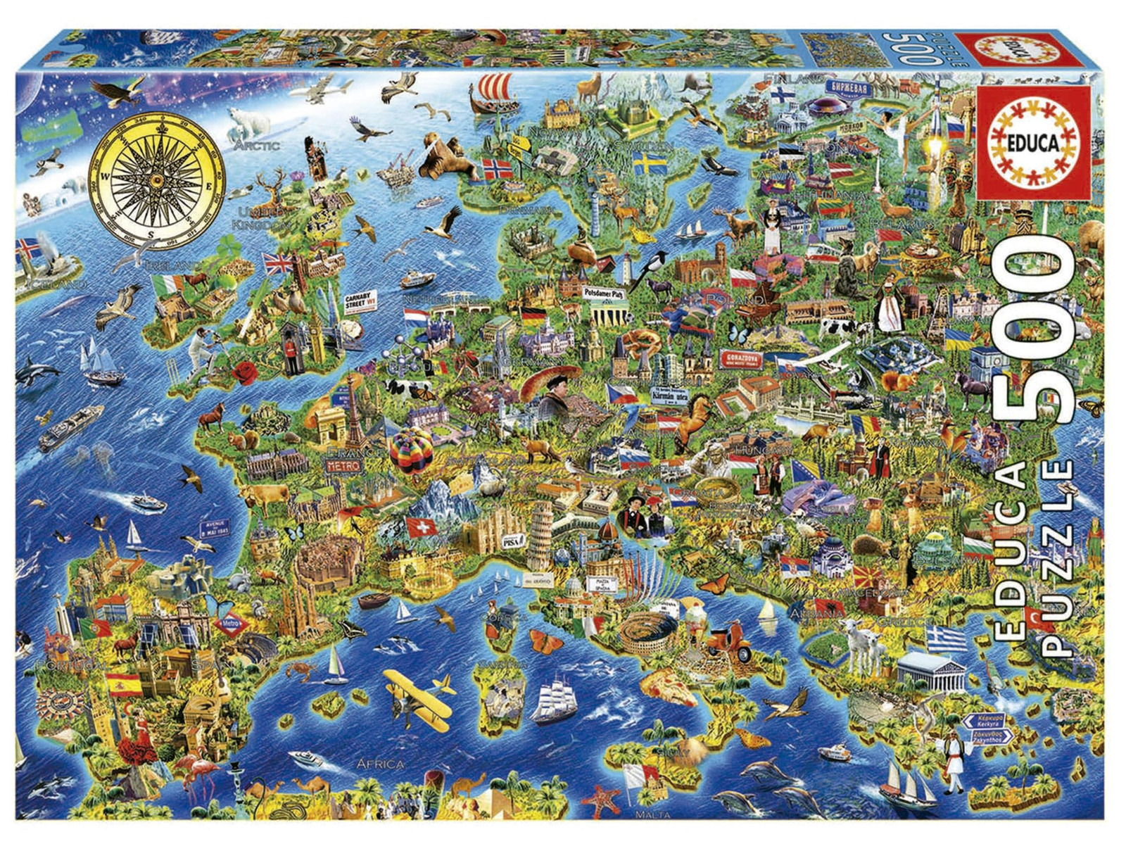 Educa Bizarre kaart van Europa