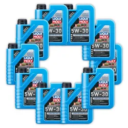 10x Motoröl LIQUI MOLY 1136 Longtime High Tech 5W-30 Motorenöl Öl Synthetisch 1L