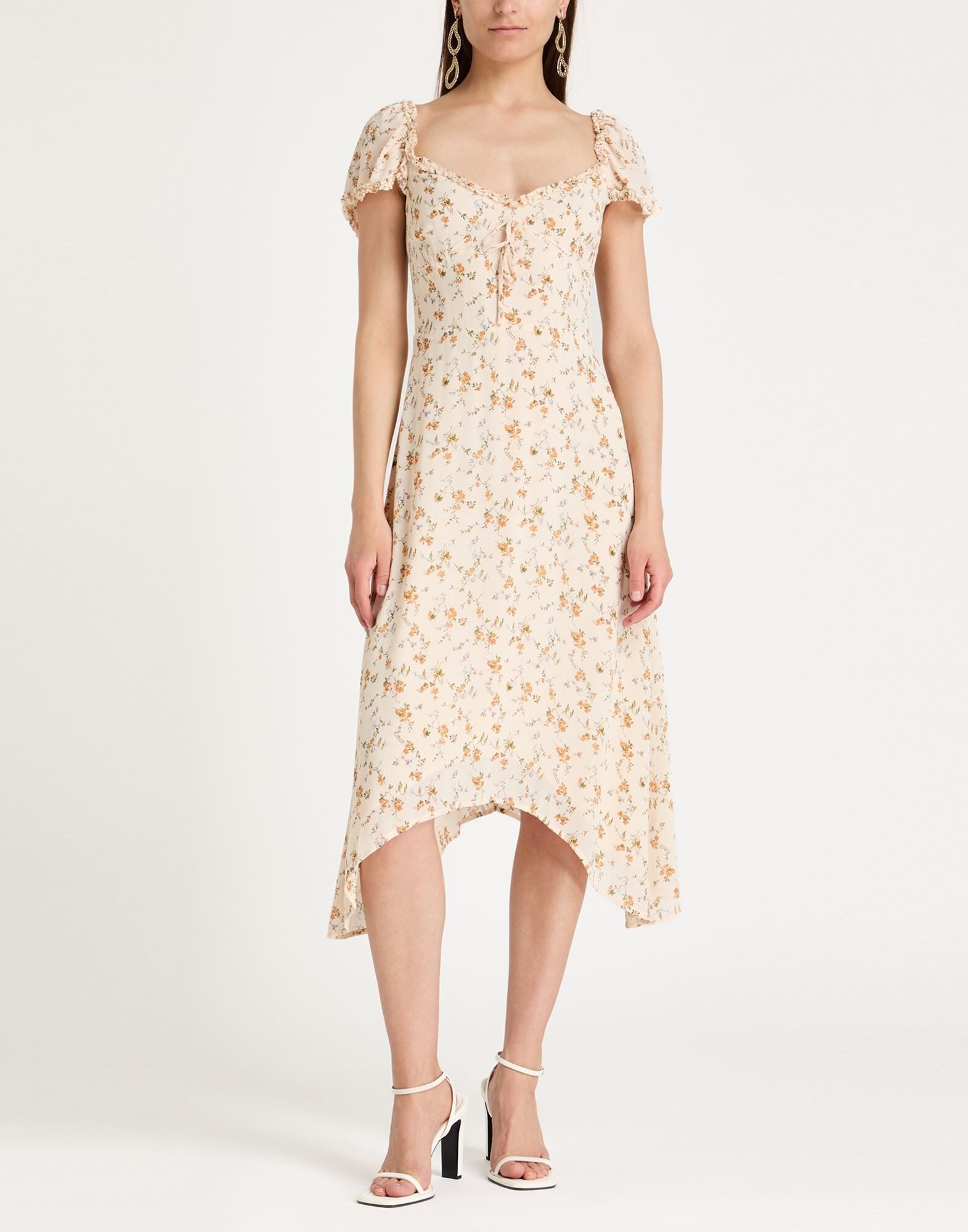 Reformation Vestido midi Mujer Beige 38 Mujer