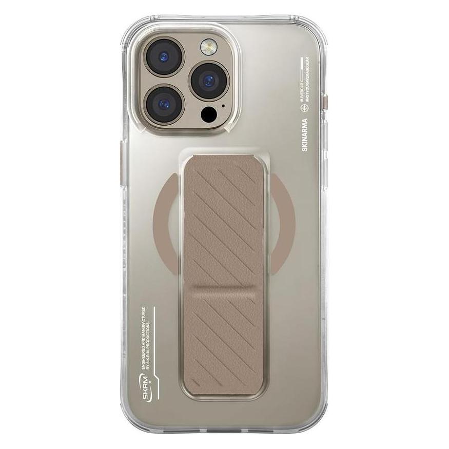 Skinarma case Axon iPhone 16 Pro 6.3" Magnetic Charging + Grip Stand champagne (Apple iPhone 16 Pro) (SK-2024IPP63-AXON-GLD)