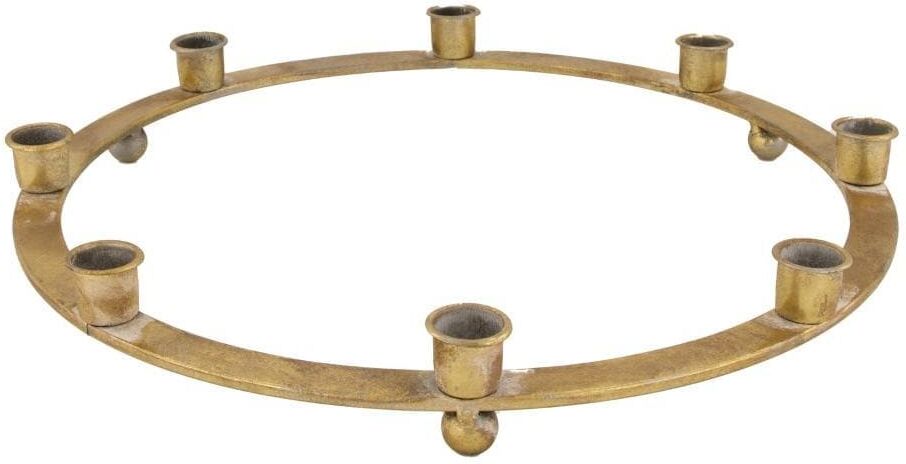 Kerzenhalter CHALET "CHALET Niata Kein", gold, B:38cm H:5cm, Metall, Kerzenhalter, Kerzenhalter gold B/H/T: 38cm x 5cm