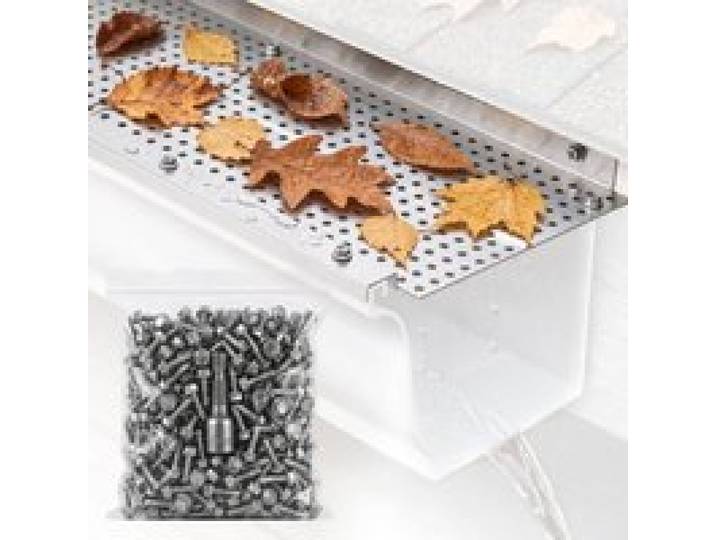 VEVOR Grille de Protection Gouttière 127 mm Pare-feuilles pour Gouttières Aluminium 26PCS Longueur Totale 31,7 m Trou 4 mm Épaisseur 0,5 mm Protège-gouttière Anti-feuille pour Tout Type Toit Gouttière