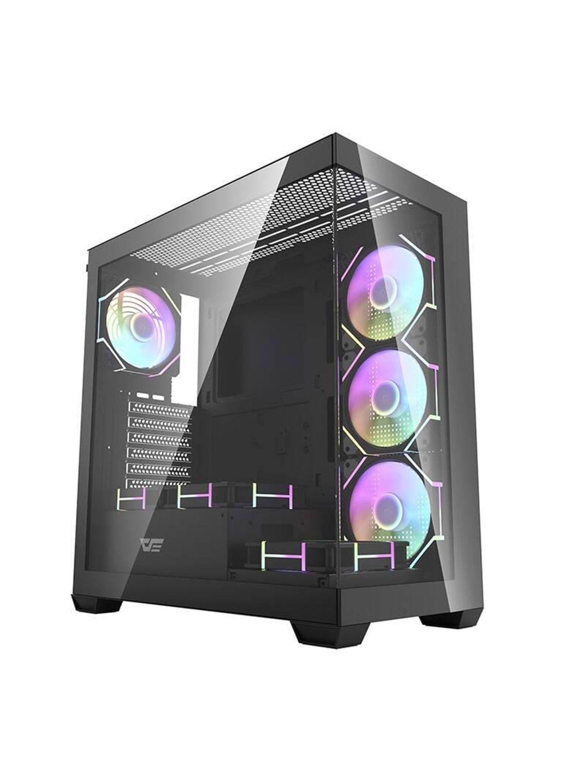 Darkflash DS900 computer case (black) + 7 ARGB fans - Gehäuse - Miditower - Schwarz