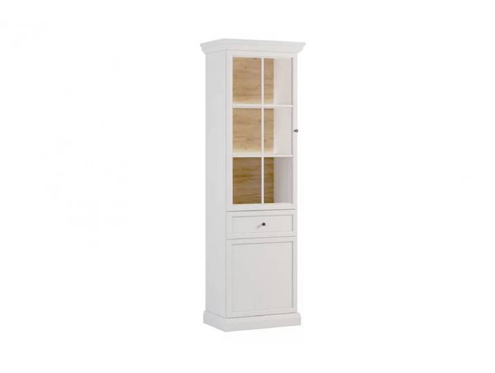 ROYAL24_MARKT Vitrine Livento mit Glastür und Schublade – Hochwertig & Elegant (Vitrine, 1-St., Premium - Livento) Beste Materialien – Stilvoll – Perfekte Handwerkskunst.