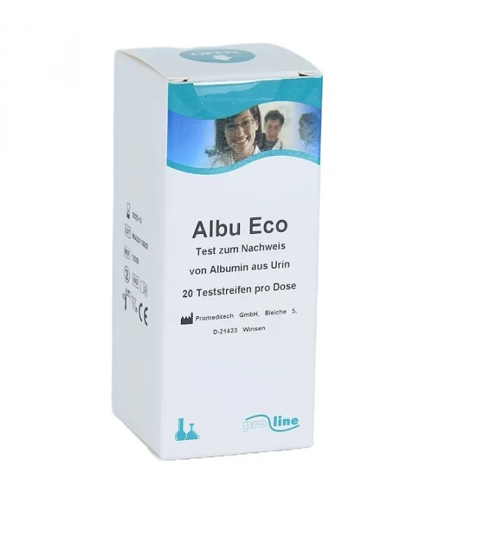 Promeditech GmbH Urinteststreifen ProLine Albu Eco Mikroalbumintest (20 Stück) 12029