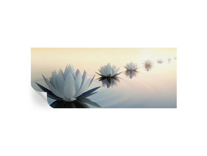 Wallfluent Fototapete 250x104 cm - Friedliche Aussicht, Weiß, 250x104 cm, Tapeten & Wandverkleidungen, Fototapeten