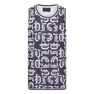 T-Shirt PHILIPP PLEIN "Gothic Plein", Herren, Gr. S, 24, navy, Obermaterial: 100% Baumwolle, Shirts T-Shirt