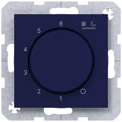 Hager WAN5010C06 Temp.regler 230V/16A, Dreh-/Druckknopf, Heizen/Kühlen,A.x/C.x, ocean, hg