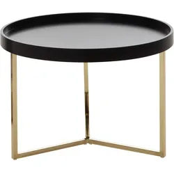 Couchtisch Eva Ø ca. 58,5 cm Schwarz