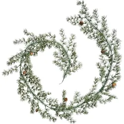 IB Laursen Künstliche Zederngirlande mit Zapfen Stillenat 190 cm, Tannengrün - 190 x 15 cm
