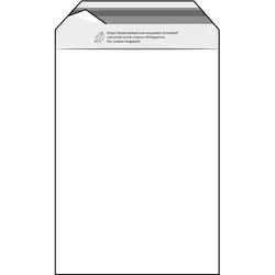 100 Klappenbeutel, wiederverschließbar, PE-Folie, transparent 50 μm | 225 x 310 mm - recycelt, recyceltes PE