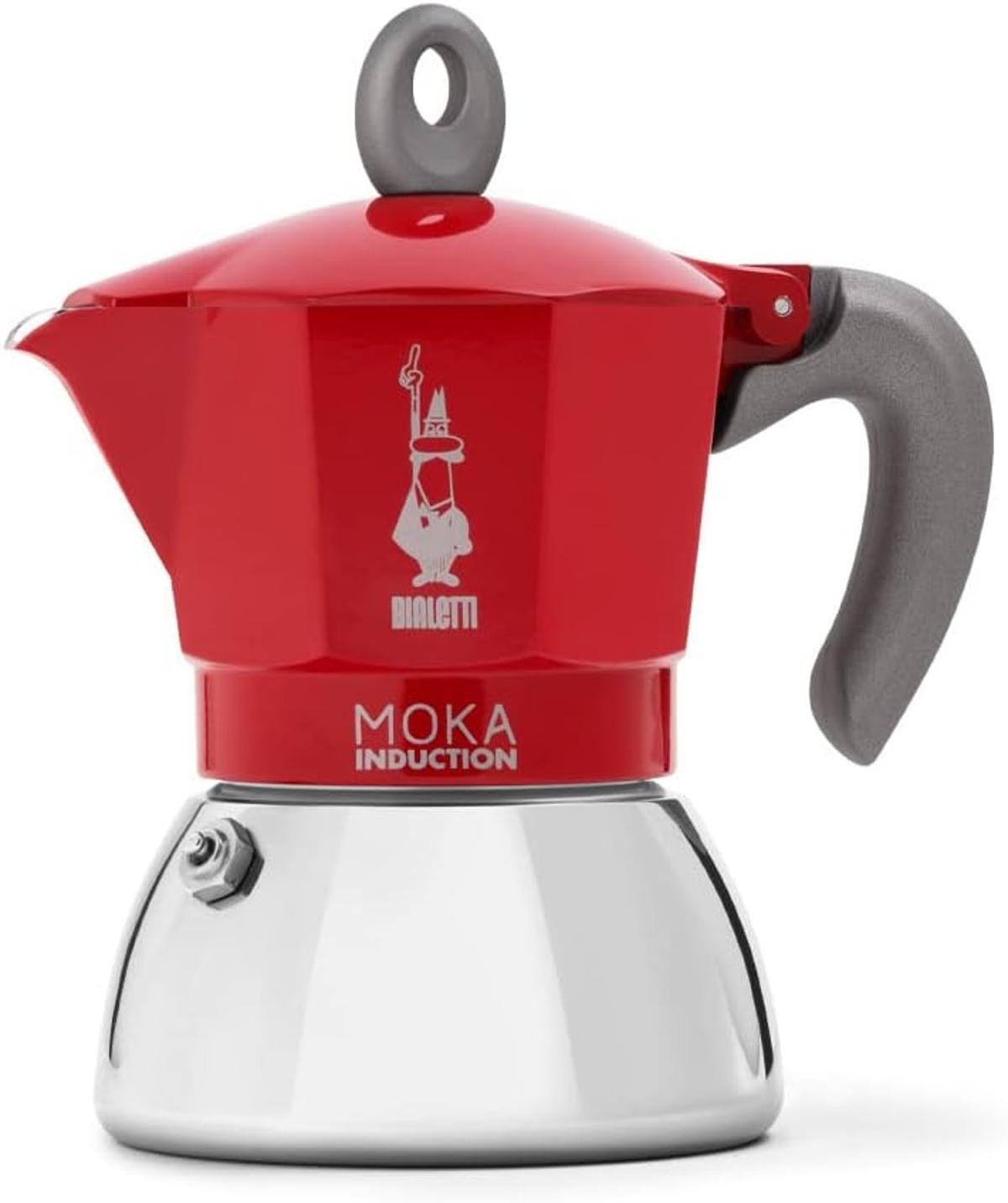 Bialetti New Moka koffiemachine voor inductie, 4 kopjes, rood