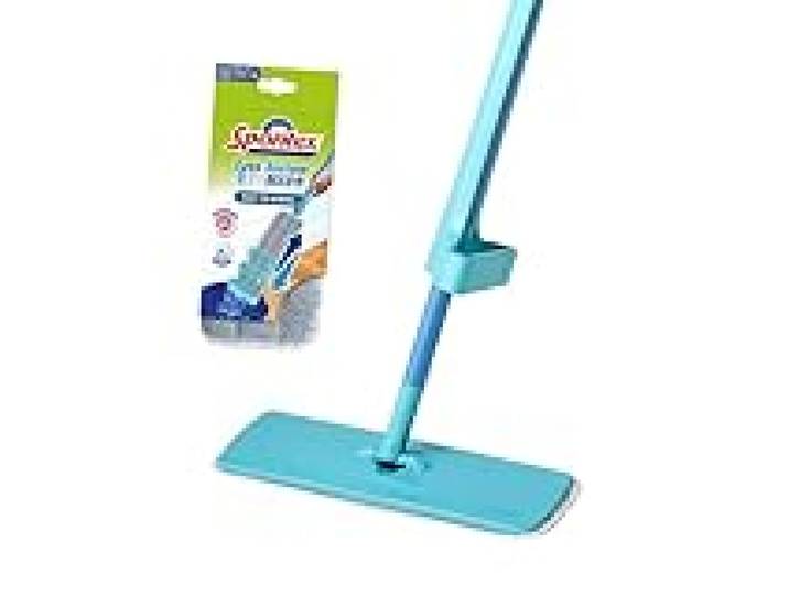 Spontex Easy System Max+ Balai Serpillère Frange en Microfibre pour Nettoyage des Sols et Carrelage Manche jusqu’à 140 cm