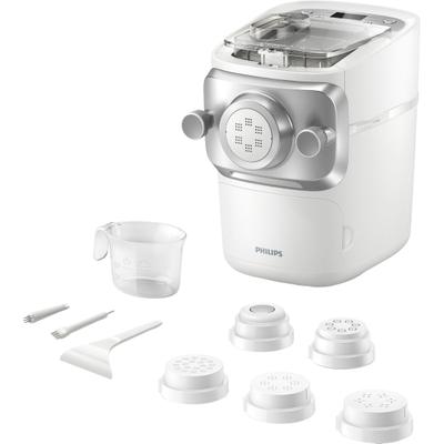PHILIPS Nudelmaschine "Pastamaker HR2660/00 Avance Collection", weiß (weiß, silber), B:22,9cm H:32,2cm T:32,7cm, Nudelmaschinen, inkl. Form-, Knet- und Pressfunktion und 6 Formscheiben, Nudelmaschine