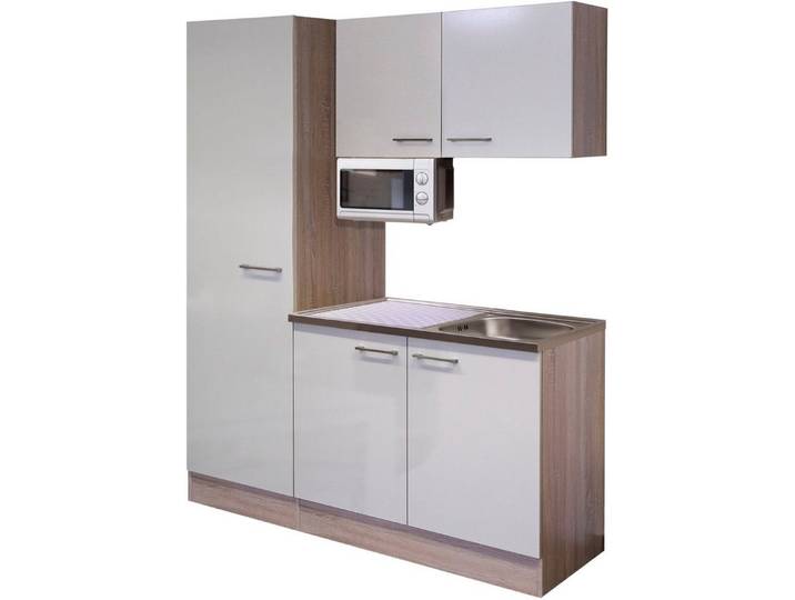 Flex-Well Pantryküche Nepal, Gesamtbreite 150 cm, mit großem Vorratsschrank und Mikrowelle etc.