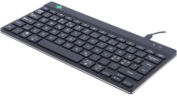 R-Go Compact Break Tastatur, Nordisk, Sort