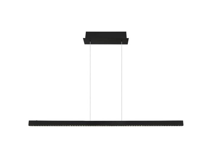 Globo Led-Hängeleuchte, Schwarz, Metall, 9x120x120 cm, CE, Lampen & Leuchten, Innenbeleuchtung, Hängelampen, Pendelleuchte