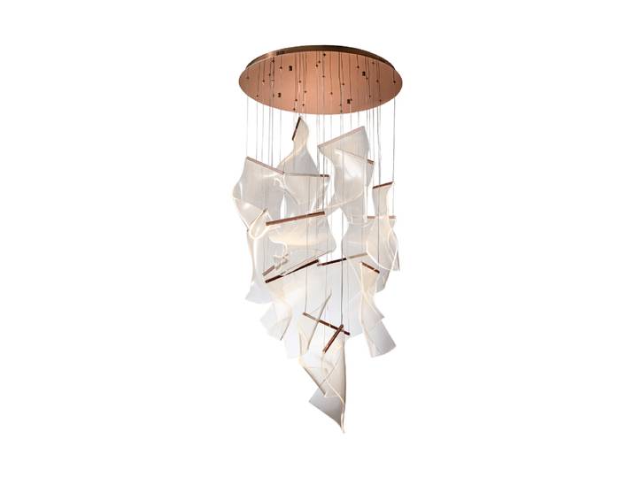 LED Design Hängelampe „Velos XL“ Roségold Roségold-Finish, Transparent Schuller