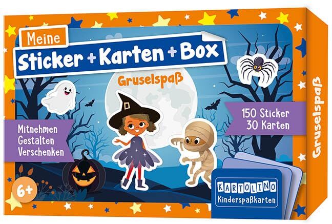 Meine Sticker + Karten + Box - Gruselspaß: Mitnehmen, gestalten, verschenken (KARTOLINO Kinderspaßkarten: Meine Sticker+Karten+Box) - Preis vom 13.10.2026 11:25:28 h