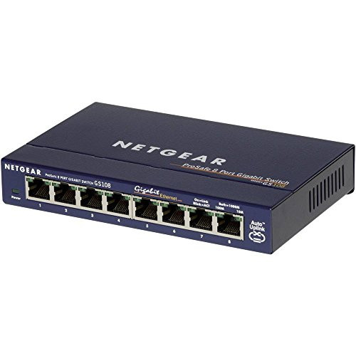 Netgear GS108GE Unmanaged Gigabit Ethernet Netwerk Switch, 8 Poorten, Blauw