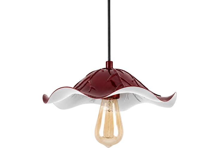 Lampe suspendue en métal Liana - 29 x 29 cm - Bordeaux