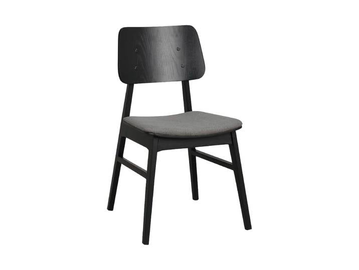 Design Stuhl „Nagano“ aus massivem Eichenholz Schwarz Rowico