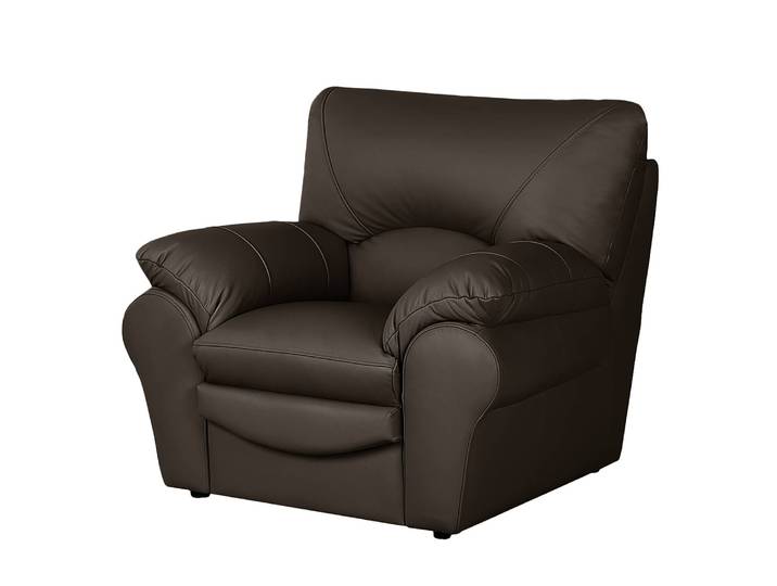Fauteuil en imitation cuir Marron/Marron foncé Cuir synthétique Solis 105 x 92 x 85cm