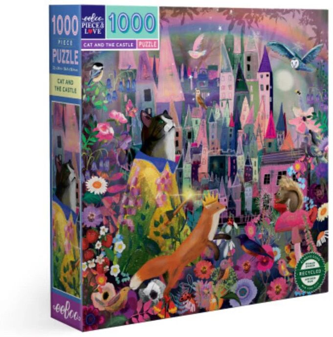 Puzzle 1000 pcs Cat & The Castle - Eeboo