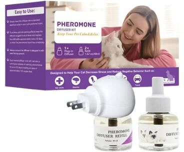 Inspire Essentials CalmPaws Cat Pheromone Diffuser For Stress Relief And Comfort c