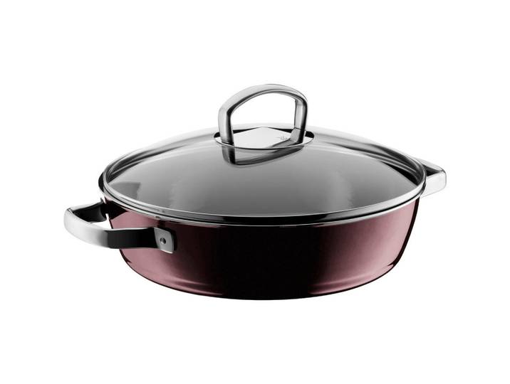 WMF Schmorpfanne, Rosa, Metall, rund, Kochgeschirr, Pfannen, Bratpfannen
