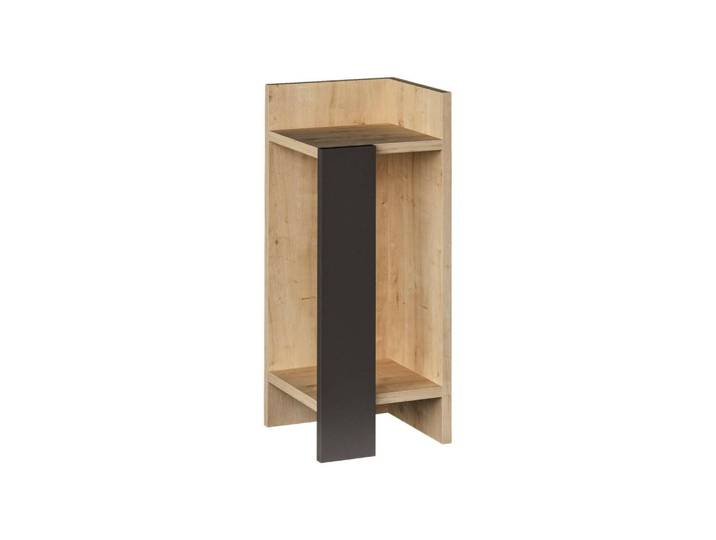 Chevet effet bois beige, anthracite 25x27 cm