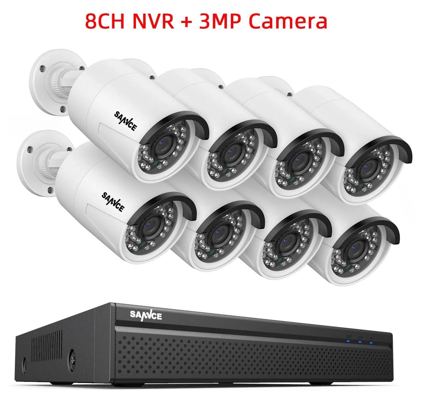 Selius 8-kanaals CCTV beveiligingsset met IP bewakingscamera's