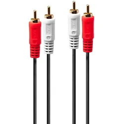 Lindy 35666 Audio-Kabel 20 m 2 x RCA Schwarz, Rot, Weiß