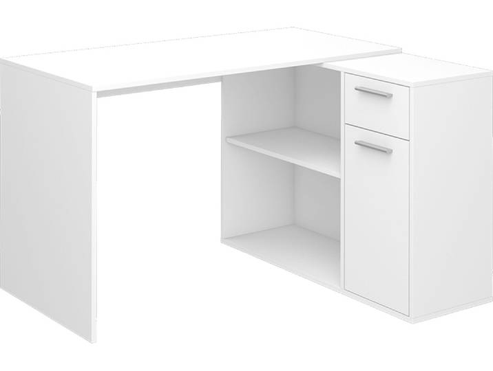 Eckschreibtisch Vicco Robin Weiß 120 x 60 cm, Model 36192