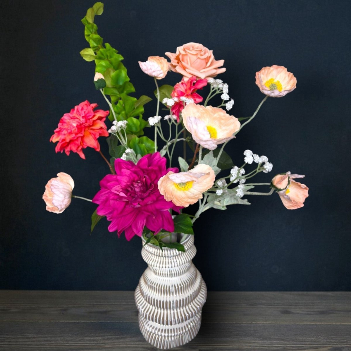 Luviore Kunstbloemen Boeket met Real Touch afwerking van zijdebloemen