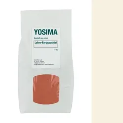 CLAYTEC YOSIMA Lehm-Farbspachtel Seiden-Weiss - 1 kg Beutel