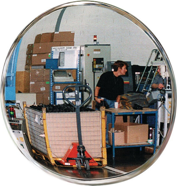 Miroir de contrôle/sécurité D.800 mm paroi arrière noire avec fixation 15 m SPL (108)