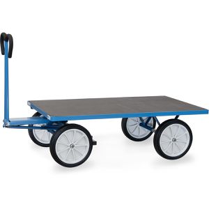 Fetra Handwagen 6405V, mit Plattform, Vollgummireifen, Tragkraft 1000kg, 1600 x 900mm