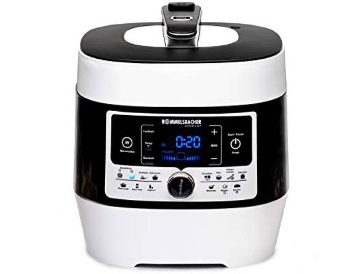 ROMMELSBACHER Elektrischer Dampfdruck- & Multikocher MD 1000 'MeinHans' – Das Original - 14 Automatik-Programme, von 40 °C bis 170 °C regelbar, 2 Dampfdruckstufen, antihaftbeschichteter 6 Liter Topf