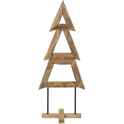 vidaXL Weihnachtsbaum mit Ständer Braun 150 cm Massivholz Teak