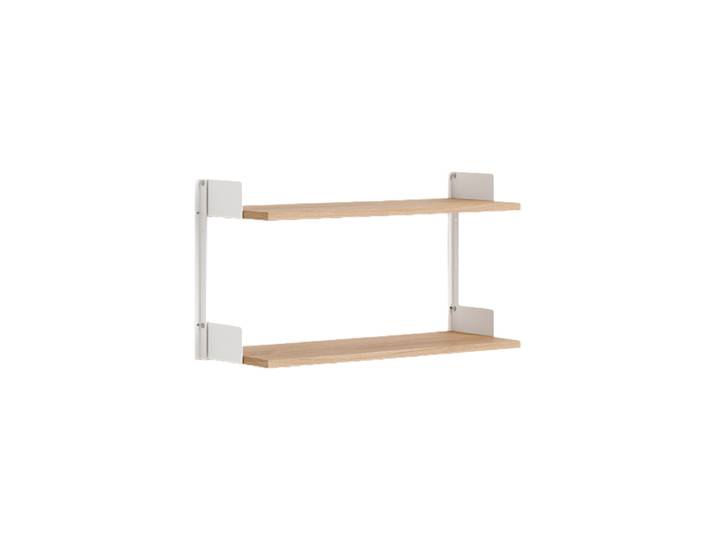 Modulers Design Wandregal „New Works 450“ Eiche / Weiss