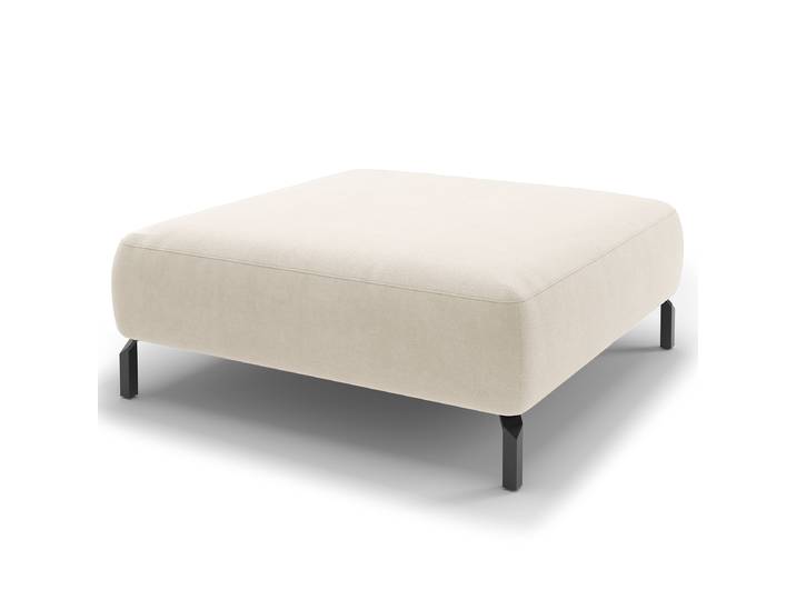 Repose-pieds 43cm Blanc Tissu Esila: Crème