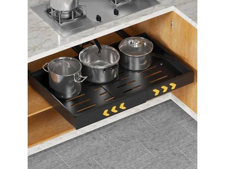 Tiroir Coulissant Tiroir Télescopique Tiroir Coulissant Extensible(31-52cm L x 42 cm P x 6 cm H) Tiroir de Rangement pour P