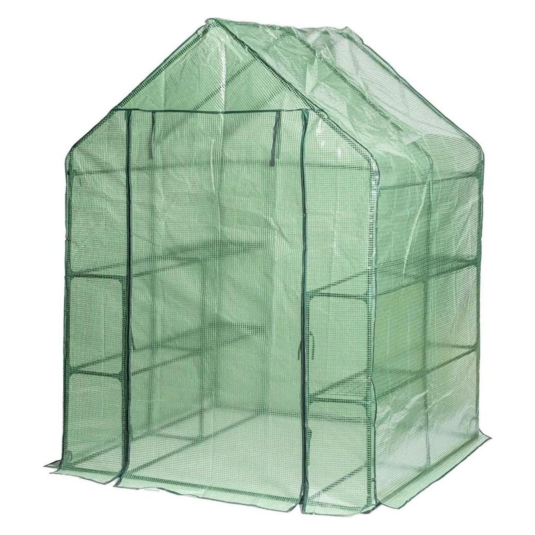 Dedra Grosses klappbares Gartengewächshaus N04741, Masse 143x143x195 cm (N04741)