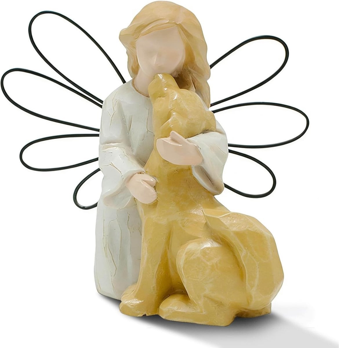 Beschermengel met hond decoratief beeld van resin