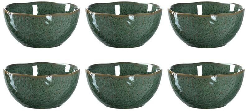 Dessertschale LEONARDO "Matera 6 St", grün, H:6cm Ø:12cm, Keramik, Schüsseln, Dessertschale grün Ø 12cm